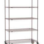 Thumbnail image #1 for Metro Super Erecta SE-3054K4-80-M5 Mobile Wire Shelving Unit, 54"W x 30"D x 80"H, 900 lbs per unit, evenly distributed1" shelf adjustment, (5) wire