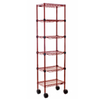 Thumbnail image #1 for Eagle Group QuadTruss MC1430-48-4R 4-Tier Aisle Merchandising Cart, Red Epoxy, 30"W x 14"D x 48"H