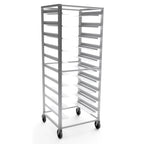 Thumbnail image #1 for Lockwood Manufacturing RR69-UA10 Full-Height Aluminum Pan Rack, Open Sides, 10-Pair Adjustable Slides, 6" Centers