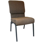 Thumbnail image #1 for Flash Furniture PCHT185-106 Stackable Chair, Fabric-Upholstered Seat and Back, Steel Frame, Java