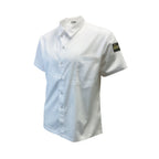 Thumbnail image #1 for Thunder Group CJ810WH2XL Short Sleeve Chef Shirt, Snap-Button, White, 65/35 Poly/Cotton, 2XL Case of 24