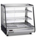 Thumbnail image #1 for USR Brands Marchia MHC121 Heated Stainless Steel Countertop Display Case, 26.7"W, 3 Adjustable Shelves, Sliding Rear Doors
