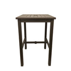 Thumbnail image #1 for Grosfillex Sigma US930599 Outdoor Bar-Height Square Slatted Aluminum Table, 28" x 28" x 42"H, Fusion Bronze