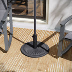 Thumbnail image #2 for Flash Furniture GM-WL-B49014A-BK-GG Patio Umbrella Base, Black, Cement Foundation, Powder-Coated Steel Post, 3 Adapters, Up to 10 ft.