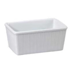 Thumbnail image #1 for Vertex China Crystal Bay CB-PH Porcelain Rectangular Sugar Packet Holder, 4-3/8" x 3" x 2", Embossed, Polished Foot Case of 4 Dozen