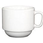 Thumbnail image #1 for International Tableware Dover DO-23 7 oz Porcelain Coffee Cup with Handle, Stackable Case of 3 Dozen