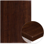 Thumbnail image #1 for Flash Furniture TP-WAL-3042-GG Rectangular Resin Table Top, 42"W x 30"D, 2" Thick Drop-Lip, Walnut Finish