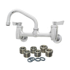 Thumbnail image #1 for Fisher 64780 Pot Sink Faucet, 8" Backsplash Mount, 16" Swing Spout, Lever Handles
