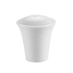 Thumbnail image #1 for CAC China Transitions TST-PS Porcelain Pepper Shaker, Round, Embossed, 2-1/4"L x 1-1/4"W x 2-1/2"H Case of 4 Dozen