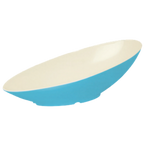 Thumbnail image #1 for G.E.T. Keywest B-797-SE Melamine Oval Bowl, 1.1 qt., 14" x 8-3/4" x 5"H, Sea Breeze Case of 6