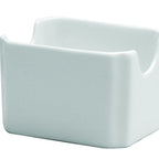 Thumbnail image #1 for 1880 Hospitality R4520000906 Rectangular Porcelain Sugar Packet Holder, 3-1/2 in, Bright White Case of 2 Dozen