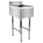 Thumbnail image #1 for Empura Stainless EB1B101405 1-Compartment Stainless Steel Underbar Sink, 14"W x 18"D x 33.5"H, No Drainboard