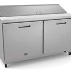 Thumbnail image #5 for Kelvinator Commercial KCHST60.16 61-1/4" Two-Section Refrigerated Sandwich/Salad Prep Table, 16 x 1/6 Pan Capacity, 2 Solid Doors
