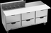 Thumbnail image #6 for Beverage-Air 72-Inch Three-Section Refrigerated Sandwich Prep Table with 6 Drawers