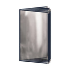 Thumbnail image #1 for Risch Deluxe TE-10V 8.5X14-LEATHERETTE Vinyl Leatherette Menu Cover, 8-1/2 x 14 in, Sewn 10-View Booklet Case of 24