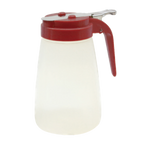 Thumbnail image #1 for TableCraft Products PP10RE 10 oz Transparent Syrup Dispenser with Red ABS Plastic Top Case of 12