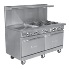 Thumbnail image #1 for Royal Range of California Royal Series RR-G72-C 72" Gas Restaurant Range with 3/4" Griddle, Standard & Convection Ovens