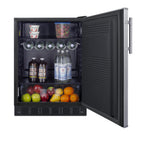 Thumbnail image #2 for Summit Commercial FF708BL7SSADA Commercial Reach-In All-Refrigerator, 5.1 cu. ft., 1-Door Solid Hinged, Counter-Height, ADA-Compliant
