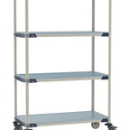 Thumbnail image #1 for Metro MetroMax i MX-1854GF-80-M4 Mobile Polymer Shelving Unit, 4-Tier, 18"D x 54"W x 80"H