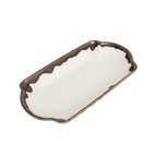 Thumbnail image #1 for Korin Inc PLS-106 White Oblong Serving Tray, 6.5"L × 3.25"W × 0.75"H Case of 4