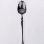 Thumbnail image #1 for Kadra Kitchenware Vikko Dine VF-SS30-IB Brushed Black 18/10 Stainless Steel Bouillon Spoon Case of 12