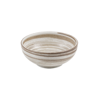 Thumbnail image #1 for Korin Inc Uzumaki BWS-294 Round Footed China Bowl, 7.8 oz, 4-1/4" Diameter, Brown Spiral Design