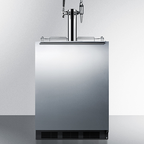 Thumbnail image #6 for Summit Commercial SBC58BLBIADACMTWIN ADA Combo Nitro/Cold Brew Coffee Dispenser, 5.5 Cu. Ft., Dual-Tap, Built-In/Freestanding
