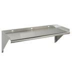 Thumbnail image #1 for Tarrison Products Ltd. TA-WS1548 Wall-Mounted Stainless Steel Shelf, 48"W x 15"D, Bullnose Front, Rear/Side Upturns, Mounting Brackets