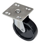 Thumbnail image #1 for Component Hardware CMPU-5RPB Medium-Duty Swivel Plate Caster, 5" Polyurethane Wheel, No Brake, 250 lb Capacity