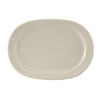 Thumbnail image #1 for Tuxton China Monterey YEH-137 Ceramic Oval Platter, 13-7/8" x 9-3/4", Embossed Wide Rim 1 Dozen