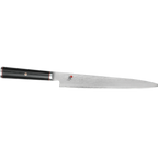 Thumbnail image #2 for Zwilling J.A. Henckels Miyabi 1019923 Slicing Knife, 9-1/2" VG-10 Steel Blade, 65-Layer Damascus, Black Micarta Handle
