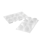Thumbnail image #1 for Matfer Bourgeat Silikomart 258312 3D 8-Cavity Heart-Shaped Silicone Baking Mold, 11-3/4 x 7 x 1-1/2 in