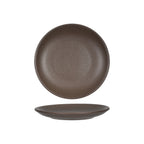Thumbnail image #1 for Tuxton China Zion VNA-064 Porcelain Coupe Plate, 6-1/2-Inch Round, Matte Brown Case of 3 Dozen
