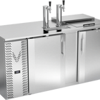 Thumbnail image #1 for Victory Refrigeration VDD68HC-C-S Direct Draw Beer Dispenser, Club Top, 68"W, 3-Half-Keg Capacity, 2 Faucet Columns, Stainless Steel Exterior