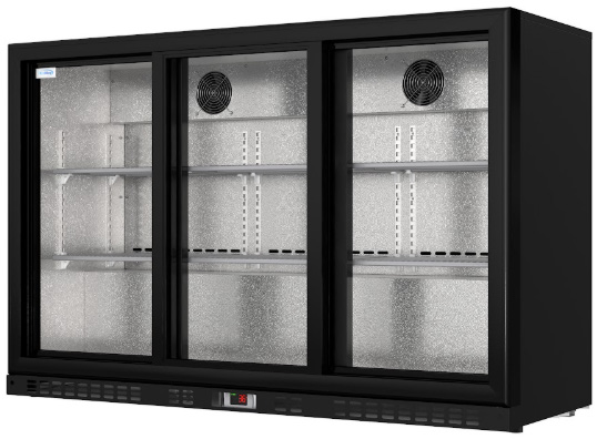 Product image #8 for KoolMore 53-Inch Three-Section Back Bar Refrigerator with 3 Sliding Glass Doors, 11.3 Cu. Ft., Black