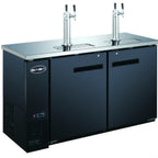 Thumbnail image #1 for SABA SDD-24-60 Two-Section Direct Draw Beer Dispenser, 60-3/4 in W, 2 Half-Barrel Capacity, Black Exterior