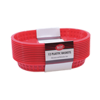 Thumbnail image #1 for TableCraft Products Chicago C1076R Oval Red Plastic Fast Food Basket, 10-1/2" x 7" x 1-1/2" Case of 3