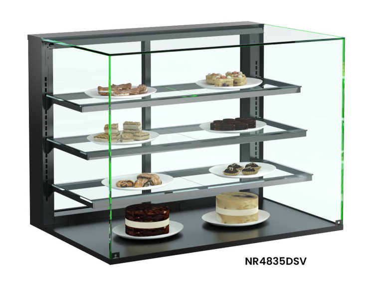 Product image #5 for Structural Concepts Reveal® Full-Service Countertop Non-Refrigerated Pastry Display Case, 47-3/4 Inch Wide, 3 Adjustable Glass Shelves