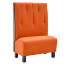 Thumbnail image #1 for ATSMFG ATS AT&S-ASD-K48-RD GR8 Kevin Deuce Booth, single, 30" long x 48" high, Raindrop back, removable sinuous spring seat with connecting links