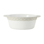 Thumbnail image #1 for Tuxton China DisplayTux EAU-301 Porcelain Round Casserole Dish, 3-1/2 qt., 12" Dia. x 4"H, with Handles, without Lid Case of 2