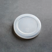 Product image #4 for American Metalcraft White Plastic Jar Lid for RGJ4 and RGJ6 Round Glass Jars