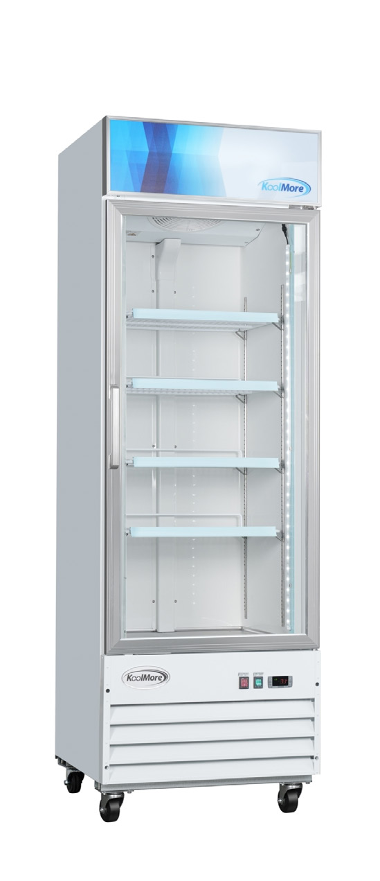 Product image #6 for KoolMore 27-Inch 13 Cu. Ft. Reach-In Glass Door Merchandiser Freezer, White