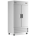 Thumbnail image #1 for USR Brands Coldline C35R Two-Section Reach-In Refrigerator, 27.6 cu. ft., Solid Hinged Doors, Stainless Steel, Bottom-Mounted Refrigeration