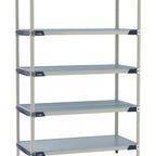 Thumbnail image #1 for Metro MetroMax i MX-2442GF-74-S5 Stationary Polymer Shelving Unit, 5-Tier, 24"D x 42"W x 74"H