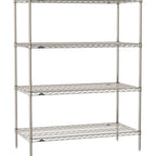 Thumbnail image #1 for Metro Super Erecta SE-2136S-63-S4 Stationary Starter Wire Shelving Unit, 36"W x 21"D x 63"H, 800 lb. capacity per shelf, 2000 lb. capacity per unit
