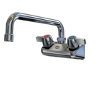 Thumbnail image #1 for NBR Equipment P3W4S12 Commercial Wall-Mount Faucet, 4" Centers, 12" Swing Spout, Ceramic Valves