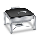 Thumbnail image #1 for Eastern Tabletop Pillard 3944/SMB 6 qt Square Induction-Ready Stainless Steel Chafing Dish with Hinged Cover