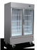 Thumbnail image #6 for Serv-Ware 2-Section Glass Door Reach-In Refrigerator, 49 Cu. Ft., Stainless Steel, Bottom-Mount