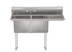 Thumbnail image #5 for KoolMore 57-Inch 18-Gauge 2-Compartment Stainless Steel Commercial Sink with Backsplash and Right Drainboard