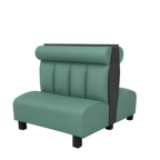 Thumbnail image #1 for ATSMFG ATS AT&S-ADD-K36-6CHHR GR8 Kevin Deuce Booth, single, 30" long x 36" high, 6-channel with Headroll back, removable sinuous spring seat with